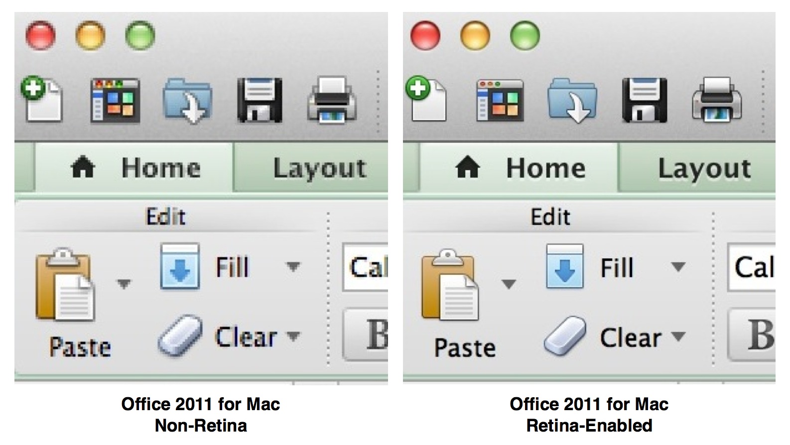 office for mac 2011 versions
